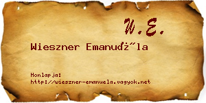 Wieszner Emanuéla névjegykártya